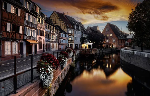 Picture night, France, home, channel, Colmar