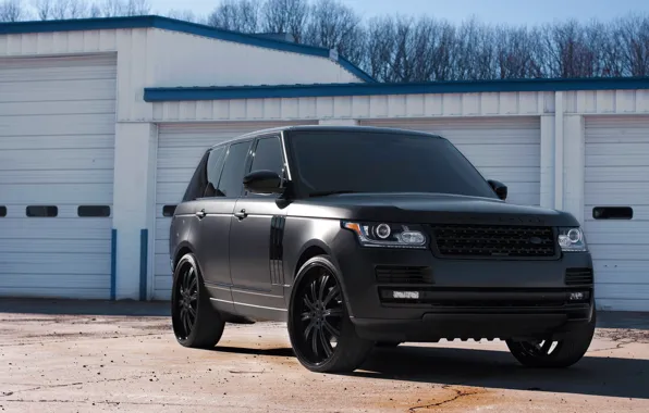 Shadow, land rover, range rover, the front, range Rover, land Rover, tinted, matte black