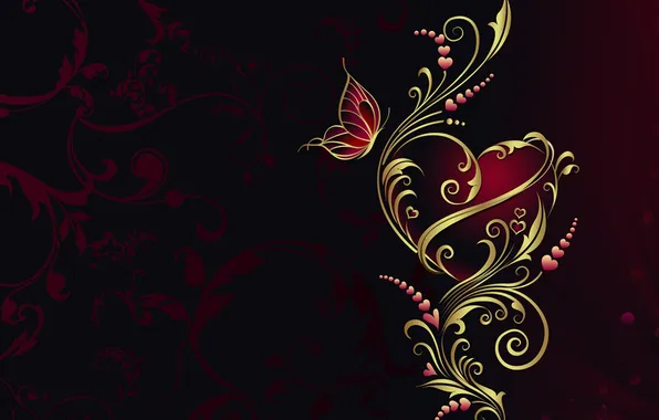 Background, pattern, heart, vector graphics, Valentine's Day