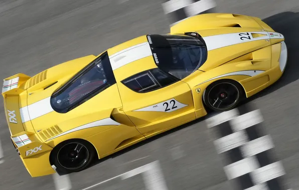 Movement, ferrari, Ferrari, yellow, fxx