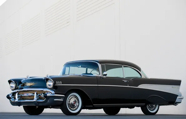 Retro, Chevrolet, classic, front view, Bel Air, 1957, Sport Coupe