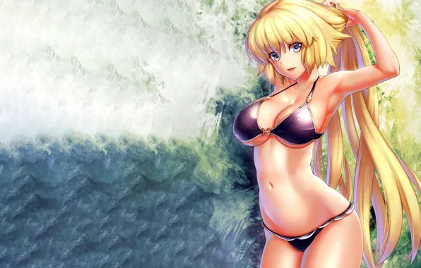 Girl, sexy, cleavage, long hair, boobs, anime, beautiful, pretty