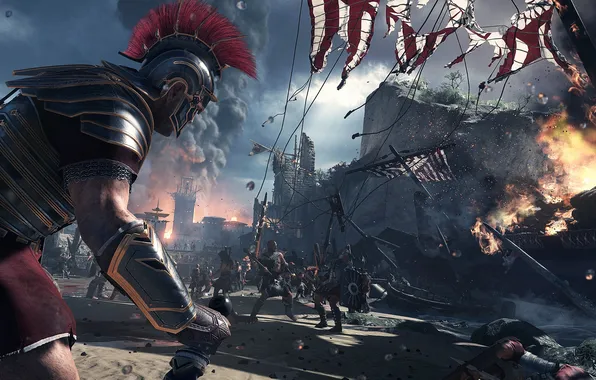 Picture Crytek, Battle, Microsoft Game Studios, Video Game, Ryse: Son of Rome, Marcus Titus