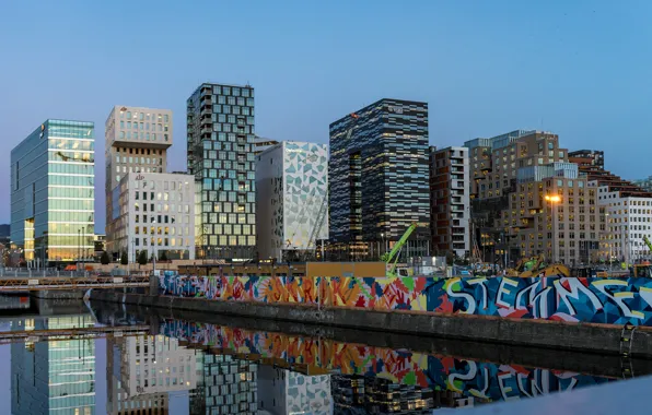 Morning, Norway, skyline, Norway, Oslo