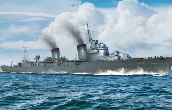 The leader, destroyer, THE SOVIET NAVY, destroyer, Tashkent, Russian Destroyer Tashkent 1942