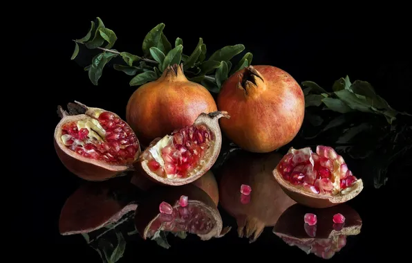 Picture reflection, grain, fruit, the fruit, garnet