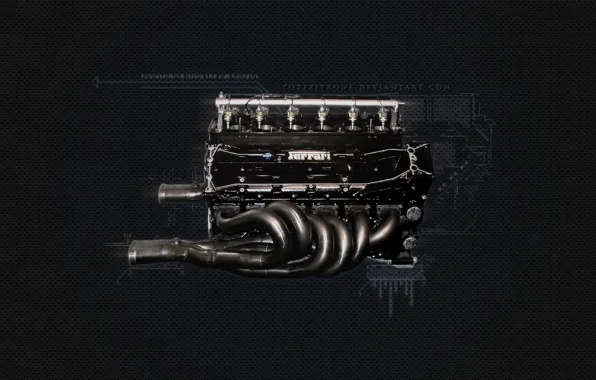 Engine, Ferrari, Ferrari F1 Engine, 1995 F1 Engine