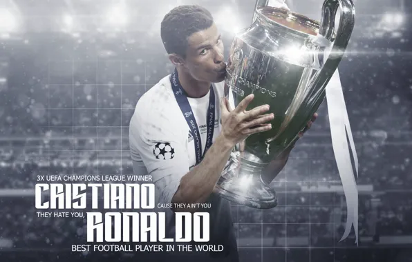 Wallpaper, sport, Cristiano Ronaldo, football, player, Real Madrid CF, UEFA Champions League Winner
