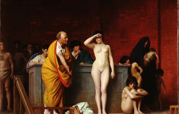 Girl, art, market, slave, Jerome