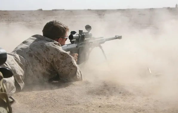 Sniper, rifle, shoots