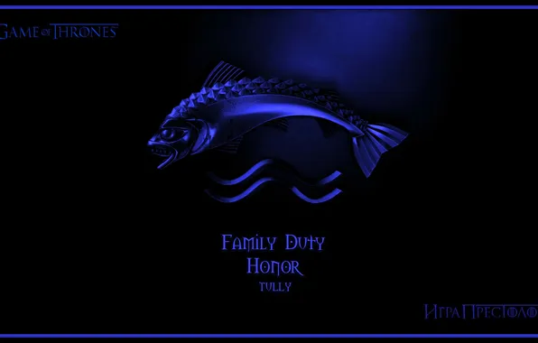 Blue, fish, Game of thrones, George R.R. Martin, Tully