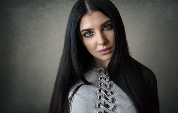 Look, background, model, portrait, makeup, brunette, hairstyle, Christina