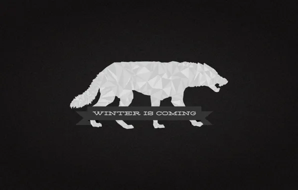 Picture A Song of Ice and Fire, Game of Thrones, gray, House Stark, darewolf, Winter is …