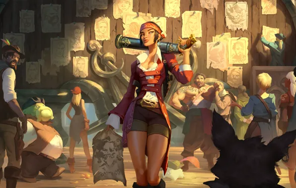 Girl, people, search, Bilgewater, Legends of Runeterra