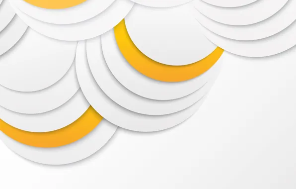 White, circles, yellow, abstraction, white, Abstract, Wallpaper, paper