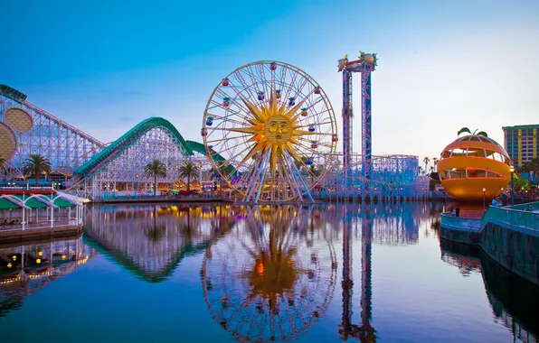 City, the city, USA, California, Disneyland Anaheim
