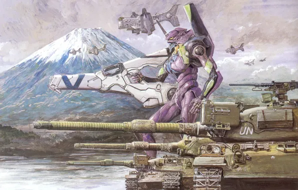 Picture tank, neon genesis evangelion, fur, eva-01, eva