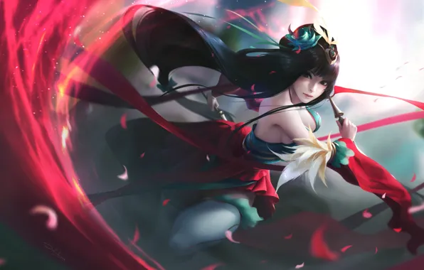 Girl, fiction, figure, art, girl, Asian, fantasy, art