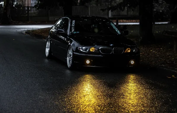 Picture BMW, black, drives, Coupe, E46