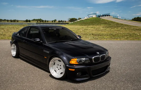 BMW, E46, WHEELS, BLACK, STANCE, HROME, WORKS