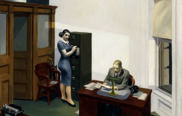 Picture 1940, Edward Hopper, Office at night