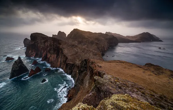 Picture sea, ocean, Madeira, volcanic, Ponta de São Lourenço