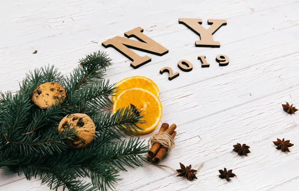 Spruce, New year, Orange, Holiday