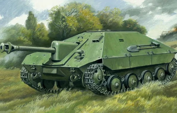 Picture SAU, self-propelled gun, Marshal
