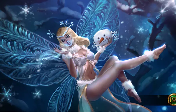 Winter, snow, feet, body, Heroes of Newerth, Snowflake Monarch