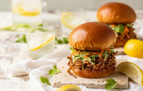Lemon, filling, Burger