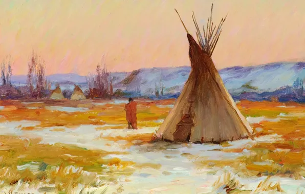 Picture Joseph Henry Sharp, Encampment, on the Yellowstone