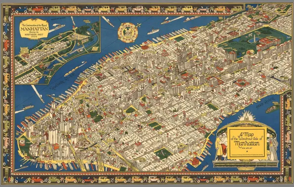 Picture map, home, Manhattan, New York City