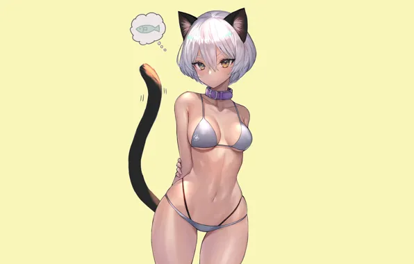 Girl, sexy, pussy, boobs, nothing, anime, kitty, babe