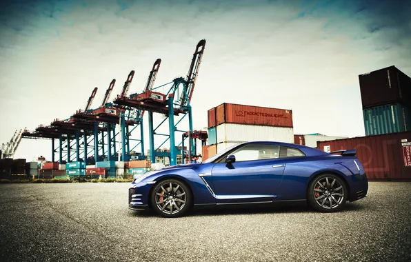 Car, machine, the sky, clouds, sky, 1920x1200, clouds, containers