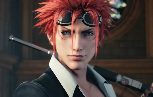 Picture look, guy, Final Fantasy, red hair, Final Fantasy VII, Final Fantasy VII Remake