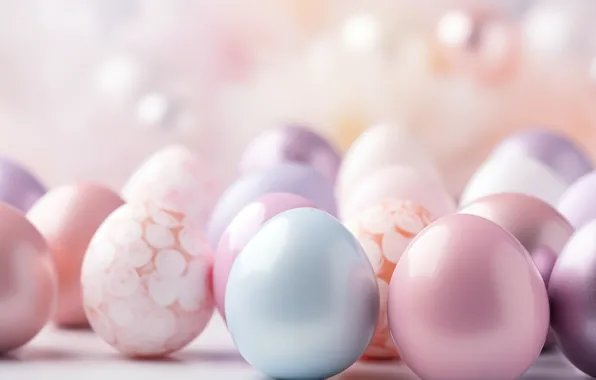 Holiday, eggs, spring, blue, Easter, pink, painted, eggs