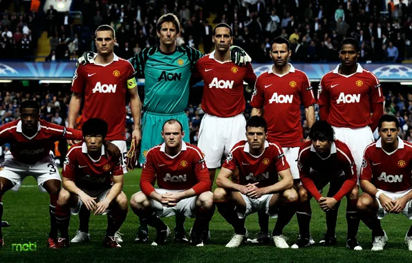 Picture Champions League, Manchester United, Team, Old Trafford