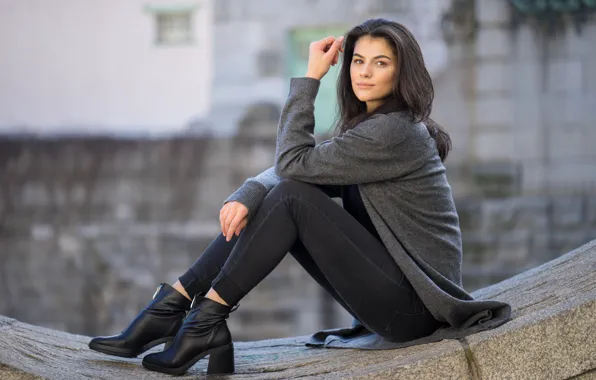 Picture look, face, style, model, sitting