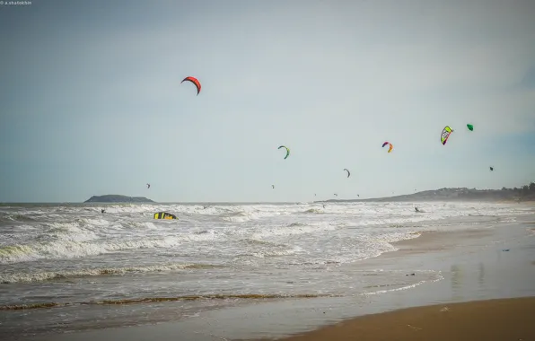 Sea, wave, beach, summer, the ocean, the wind, stay, surfing