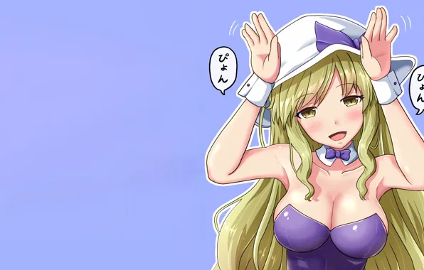 Girl, sexy, long hair, touhou, boobs, anime, beautiful, blonde