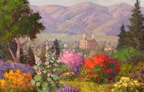 Art, Sean Wallis, Floral Temple