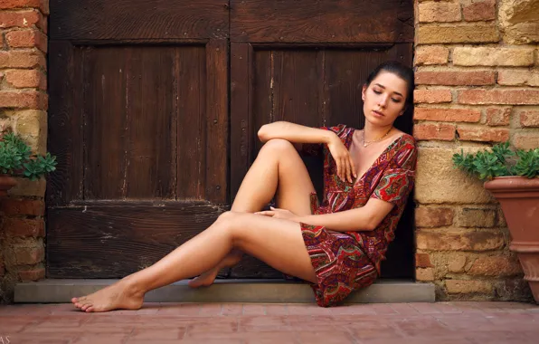 Sexy, pose, model, portrait, makeup, figure, dress, hairstyle