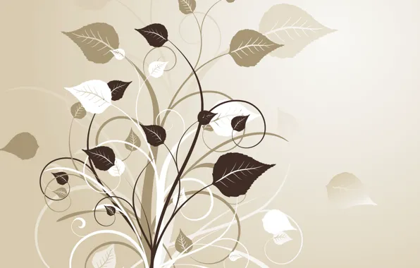 Picture leaves, abstraction, vector, texture, background, floral, flowers-1