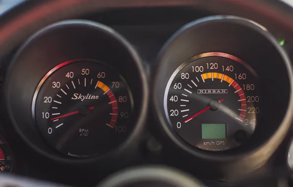 Auto, Machine, Panel, Speedometer, Nissan, Nissan, Car, 2000