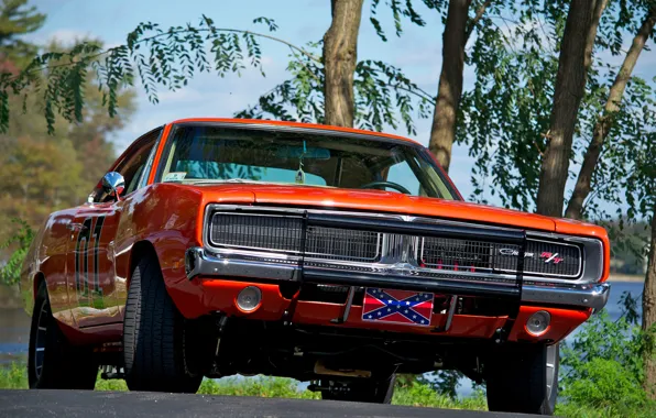 1969, Dodge, Orange, Charger, Muscle car, General Lee, The Dukes of Hazzard