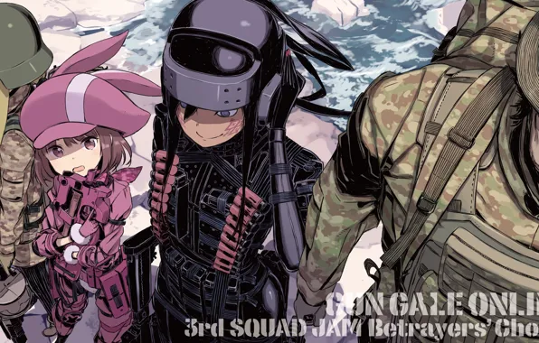 Soldiers, characters, players, Sword art online, Sword Art Online, Sword Art Online Alternative: Gun Gale …