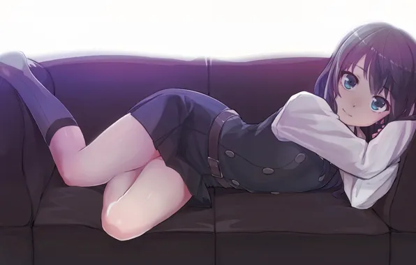 Picture kantai collection, Asashio, KanColle, beautiful, anime, mini dress, sexy, attractive