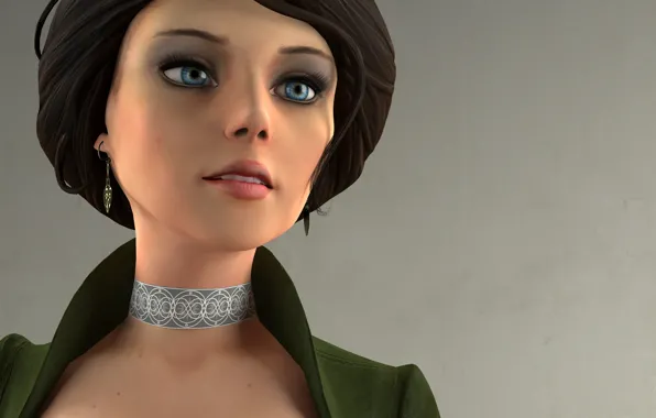 Picture look, girl, rendering, character, BioShock Infinite, Elizabeth