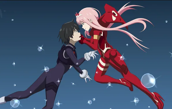 Girl, romance, pair, guy, Darling In The Frankxx, Cute in France