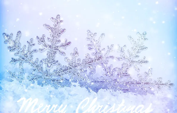 Winter, snow, snowflakes, new year, Christmas